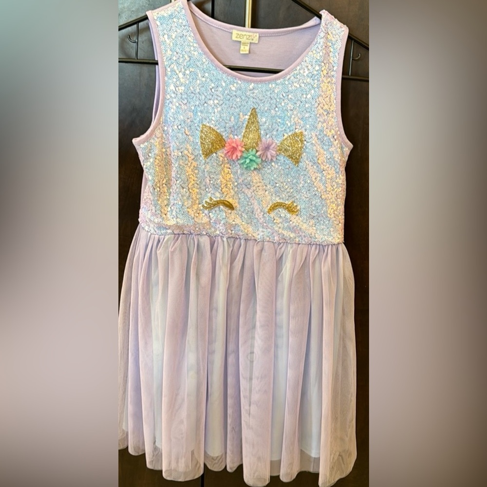 Zenzi girls Unicorn dress size L 10/12
